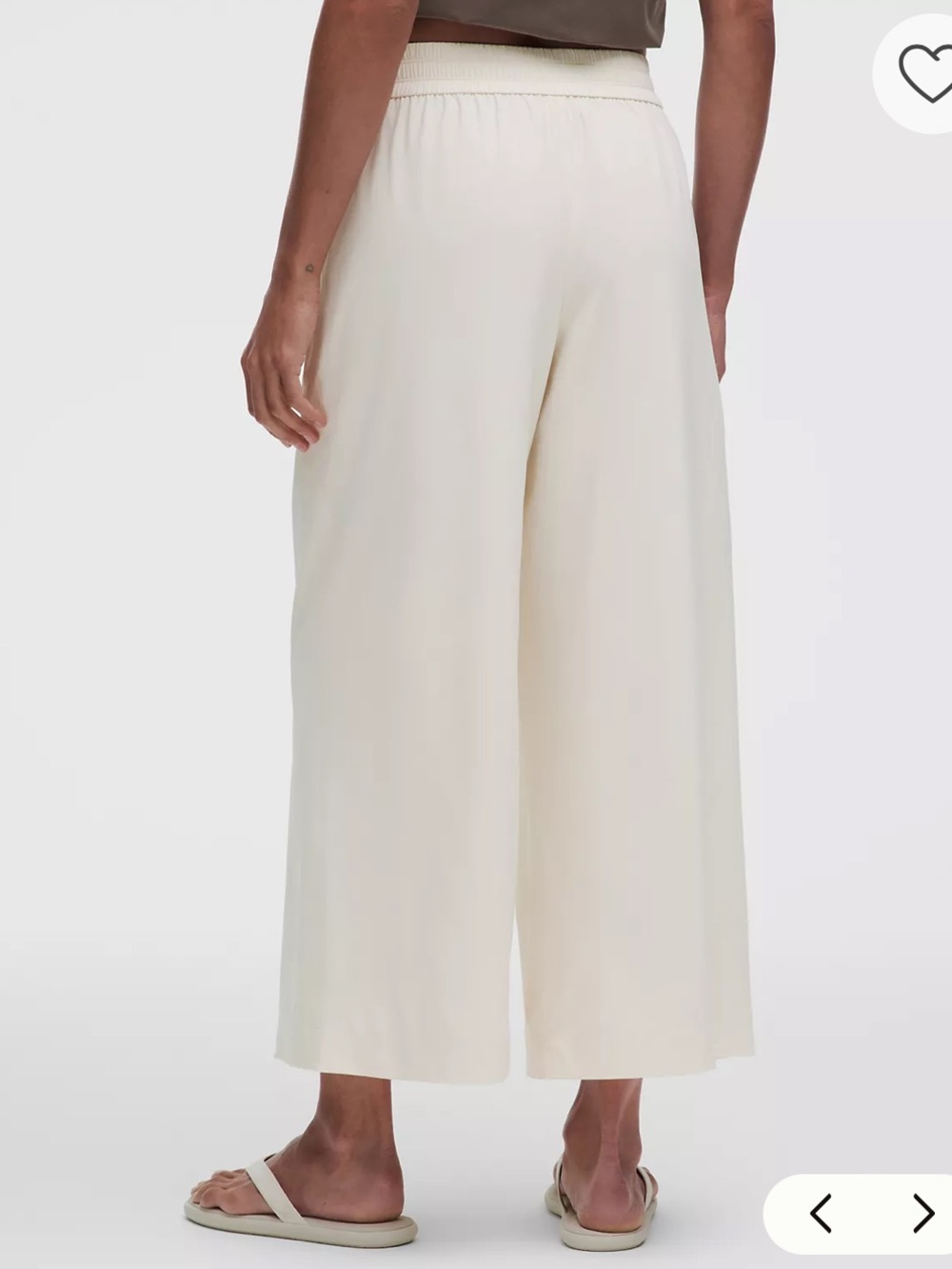 Lululemon Breezily Cropped Pants in Light Ivory (Size M) - Picture 3 of 7